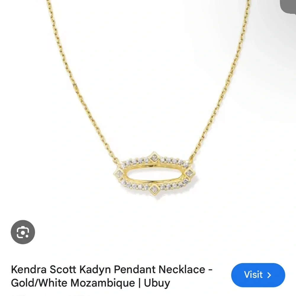 Kendra Scott Whimsy Gold and Crystal Necklace CZ - Picture 1 of 4